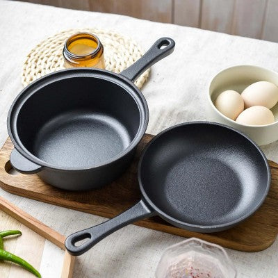 poele_en_fonte_en_fonte_naturelle induction 2_en_1deux parties ouvertes a plats sur table