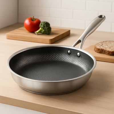 poele_nid_d_abeille seule sur billot de bois