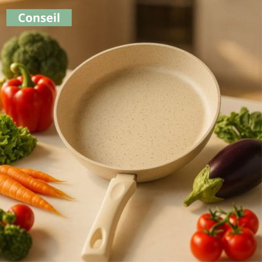 poêle en céramique vue de face zoom