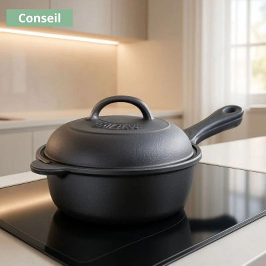 poêle en fonte naturelle 