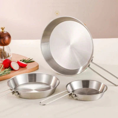 poele inox 18/10 poignee amovible trois tailles