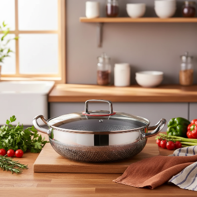 Faitout  inox 18 10 26cm en cuisine