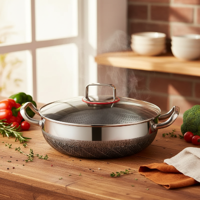 Faitout inox 18 10 30cm en cuisine