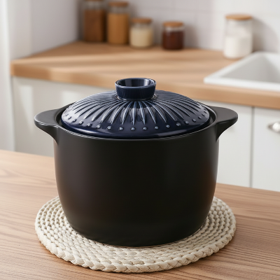 cocotte en céramique bleue 6L