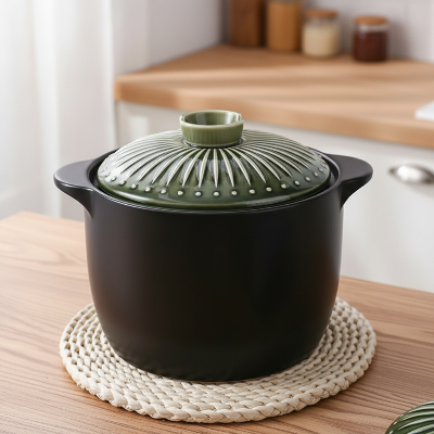 cocotte en céramique verte 6L