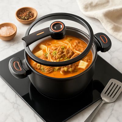 marmite_micro_pression_26_cm_capacite_7_l cuisson legumes sur petite plaque induction