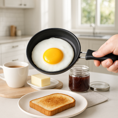 POELE INOX 12 CM COMPATIBLE INDUCTION - FORMAT PRATIQUE ET DURABLE