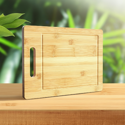 set de planches à découper en bambou vue de face