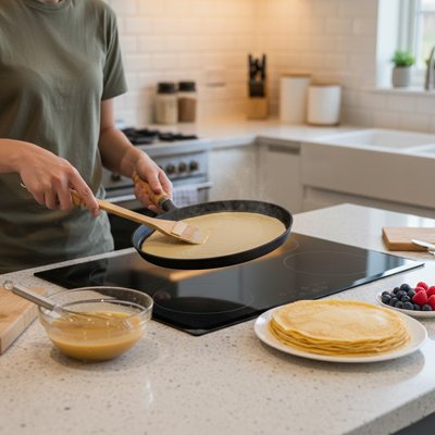 Poêle à crêpes cuisson sur plaque induction