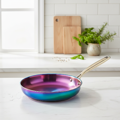 Poele arc-en-ciel en décor cuisine