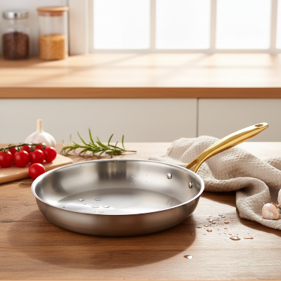 Poele inox 18 10 argentee decor chaleureux