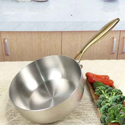 Poele inox  vue intérieure profonde