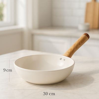 poele ceramique 30cm dimensions sur plan de travail