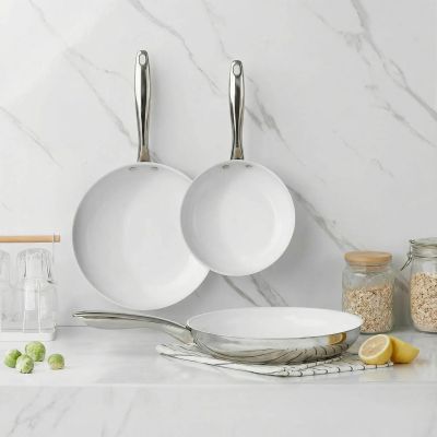 Poêle en acier inoxydable | CuiSain Céramique