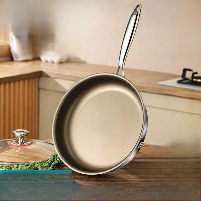 Poêle inox revêtement titane - antiadhésif naturel, sans PFAS, toutes plaques