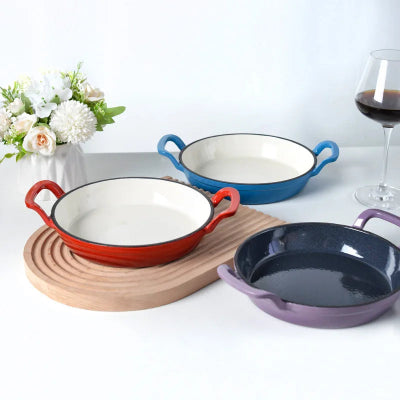 poele en fonte emaillee compatible induction et four
