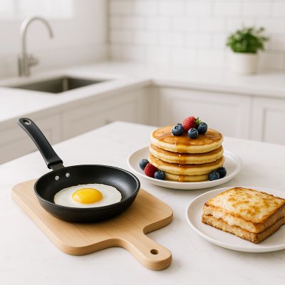 POELE EN FONTE NATURELLE 12 CM - COMPATIBLE INDUCTION
