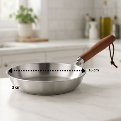 POELE INOX 18 10 COMPATIBLE TOUTES PLAQUES