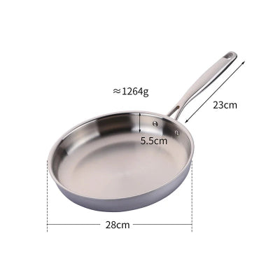 poele-inox-18/10-caracteristiques-28-cm-couleur-argent