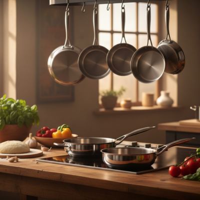 Poêles en acier inoxydable de qualité pour une cuisine saine et durable"