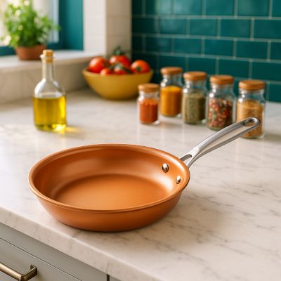 Poêle inox revêtement céramique compatible induction