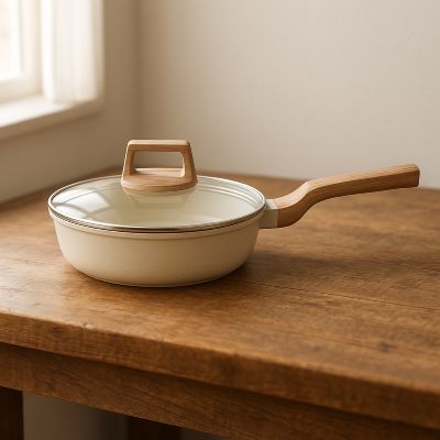 Poêle revêtement céramique avec couvercle