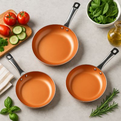 Poêle inox revêtement céramique compatible induction