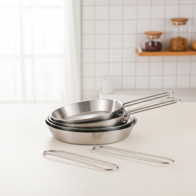 Set de poêles empilées surface-poele-inox-18-10-cuisson-saine